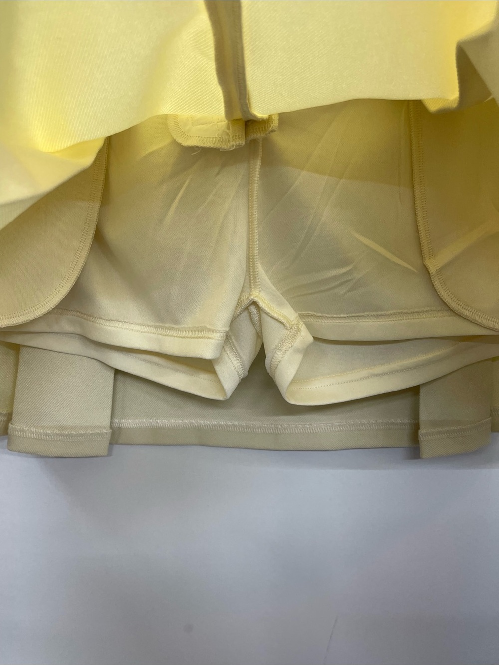 All Row Cream Textured Mini Tennis Skirt Skort - Picture 3 of 4